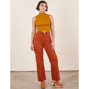 Big Bud Press PENCIL PANTS - BURNT TERRACOTTA